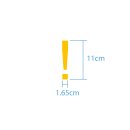 Sonderzeichen selbstklebend (10 Stück) – für Innen- & Außeneinsatz: „!“ (11cm hoch, in gelb)