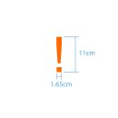 Sonderzeichen selbstklebend (10 Stück) – für Innen- & Außeneinsatz: „!“ (11cm hoch, in orange)