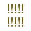 Sonderzeichen selbstklebend (10 Stück) – für Innen- & Außeneinsatz: „!“ (12cm hoch, in rosa)