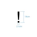 Sonderzeichen selbstklebend (10 Stück) – für Innen- & Außeneinsatz: „!“ (14cm hoch, in schwarz)