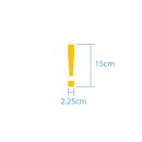 Sonderzeichen selbstklebend (10 Stück) – für Innen- & Außeneinsatz: „!“ (15cm hoch, in gelb)