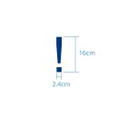 Sonderzeichen selbstklebend (10 Stück) – für Innen- & Außeneinsatz: „!“ (16cm hoch, in blau)