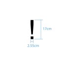 Sonderzeichen selbstklebend (10 Stück) – für Innen- & Außeneinsatz: „!“ (17cm hoch, in schwarz)