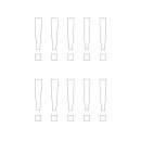 Sonderzeichen selbstklebend (10 Stück) – für Innen- & Außeneinsatz: „!“ (17cm hoch, in weiß)