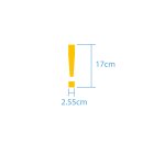 Sonderzeichen selbstklebend (10 Stück) – für Innen- & Außeneinsatz: „!“ (17cm hoch, in gelb)