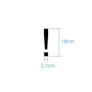 Sonderzeichen selbstklebend (10 Stück) – für Innen- & Außeneinsatz: „!“ (18cm hoch, in schwarz)