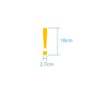 Sonderzeichen selbstklebend (10 Stück) – für Innen- & Außeneinsatz: „!“ (18cm hoch, in gelb)