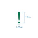 Sonderzeichen selbstklebend (10 Stück) – für Innen- & Außeneinsatz: „!“ (19cm hoch, in grün)
