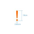 Sonderzeichen selbstklebend (10 Stück) – für Innen- & Außeneinsatz: „!“ (19cm hoch, in orange)