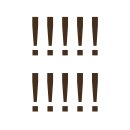 Sonderzeichen selbstklebend (10 Stück) – für Innen- & Außeneinsatz: „!“ (20cm hoch, in braun)