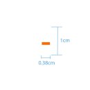 Sonderzeichen selbstklebend (10 Stück) – für Innen- & Außeneinsatz: „-“ (1cm hoch, in orange)