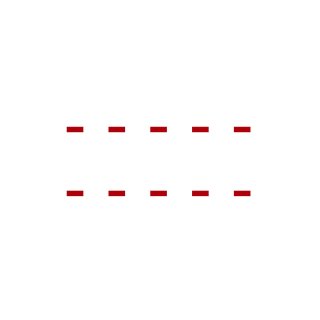 Sonderzeichen selbstklebend (10 Stück) – für Innen- & Außeneinsatz: „-“ (10cm hoch, in rot)