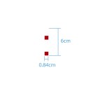 Sonderzeichen selbstklebend (10 Stück) – für Innen- & Außeneinsatz: „:“ (6cm hoch, in rot)