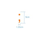 Sonderzeichen selbstklebend (10 Stück) – für Innen- & Außeneinsatz: „;“ (9cm hoch, in orange)