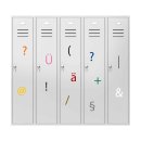 Sonderzeichen selbstklebend (10 Stück) – für Innen- & Außeneinsatz: „.“ (4cm hoch, in weiß)