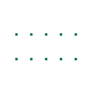 Sonderzeichen selbstklebend (10 Stück) – für Innen- & Außeneinsatz: „.“ (4cm hoch, in grün)