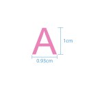 10 wetterfeste Klebebuchstaben groß – selbstklebend für Außen & Innen: „A“ (1 cm, rosa)