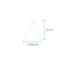 10 wetterfeste Klebebuchstaben groß – selbstklebend für Außen & Innen: „A“ (2 cm, weiß)