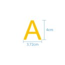 10 wetterfeste Klebebuchstaben groß – selbstklebend für Außen & Innen: „A“ (4 cm, gelb)