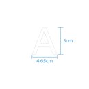 10 wetterfeste Klebebuchstaben groß – selbstklebend für Außen & Innen: „A“ (5 cm, weiß)