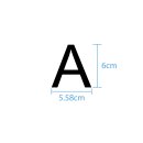 10 wetterfeste Klebebuchstaben groß – selbstklebend für Außen & Innen: „A“ (6 cm, schwarz)