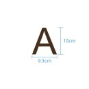 10 wetterfeste Klebebuchstaben groß – selbstklebend für Außen & Innen: „A“ (10 cm, braun)