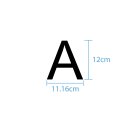 10 wetterfeste Klebebuchstaben groß – selbstklebend für Außen & Innen: „A“ (12 cm, schwarz)