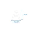 10 wetterfeste Klebebuchstaben groß – selbstklebend für Außen & Innen: „A“ (13 cm, weiß)