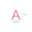 10 wetterfeste Klebebuchstaben groß – selbstklebend für Außen & Innen: „A“ (13 cm, rosa)