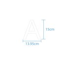 10 wetterfeste Klebebuchstaben groß – selbstklebend für Außen & Innen: „A“ (15 cm, weiß)