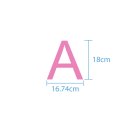 10 wetterfeste Klebebuchstaben groß – selbstklebend für Außen & Innen: „A“ (18 cm, rosa)