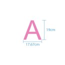 10 wetterfeste Klebebuchstaben groß – selbstklebend für Außen & Innen: „A“ (19 cm, rosa)