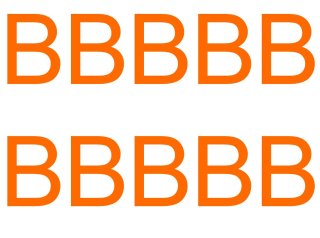 10 wetterfeste Klebebuchstaben groß – selbstklebend für Außen & Innen: „B“ (3 cm, orange)