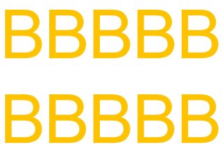 10 wetterfeste Klebebuchstaben groß – selbstklebend für Außen & Innen: „B“ (6 cm, gelb)