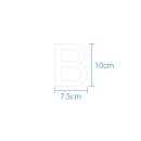 10 wetterfeste Klebebuchstaben groß – selbstklebend für Außen & Innen: „B“ (10 cm, weiß)