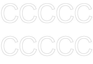 10 wetterfeste Klebebuchstaben groß – selbstklebend für Außen & Innen: „C“ (3 cm, weiß)