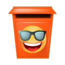 Smile Aufkleber – Lächelndes Gesicht mit Sonnenbrille, wetterfest