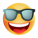 Smile Aufkleber – Lächelndes Gesicht mit...