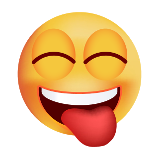 Lachend mit Augen zu – Smile Aufkleber für alle Oberflächen