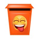 Lachend mit Augen zu – Smile Aufkleber für alle Oberflächen (20 x 20 cm)