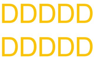 10 wetterfeste Klebebuchstaben groß – selbstklebend für Außen & Innen: „D“ (6 cm, gelb)