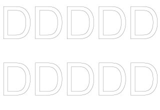 10 wetterfeste Klebebuchstaben groß – selbstklebend für Außen & Innen: „D“ (10 cm, weiß)