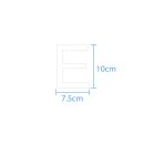 10 wetterfeste Klebebuchstaben groß – selbstklebend für Außen & Innen: „E“ (10 cm, weiß)