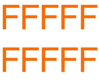 10 wetterfeste Klebebuchstaben groß – selbstklebend für Außen & Innen: „F“ (1 cm, orange)