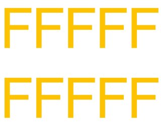 10 wetterfeste Klebebuchstaben groß – selbstklebend für Außen & Innen: „F“ (10 cm, gelb)