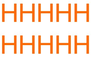 10 wetterfeste Klebebuchstaben groß – selbstklebend für Außen & Innen: „H“ (15 cm, orange)