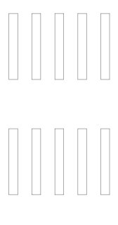 10 wetterfeste Klebebuchstaben groß – selbstklebend für Außen & Innen: „I“ (7 cm, weiß)