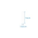 10 wetterfeste Klebebuchstaben groß – selbstklebend für Außen & Innen: „I“ (14 cm, weiß)
