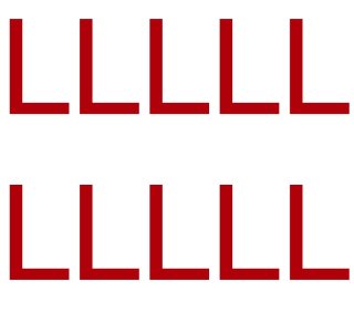 10 wetterfeste Klebebuchstaben groß – selbstklebend für Außen & Innen: „L“ (10 cm, rot)