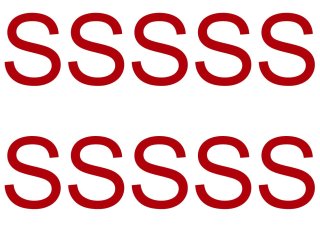 10 wetterfeste Klebebuchstaben groß – selbstklebend für Außen & Innen: „S“ (1 cm, rot)